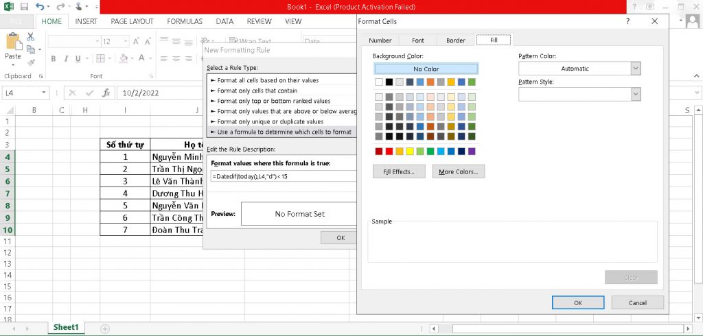 Hướng dẫn thiết lập thông báo hợp đồng sắp hết hạn trên Microsoft Excel - b3