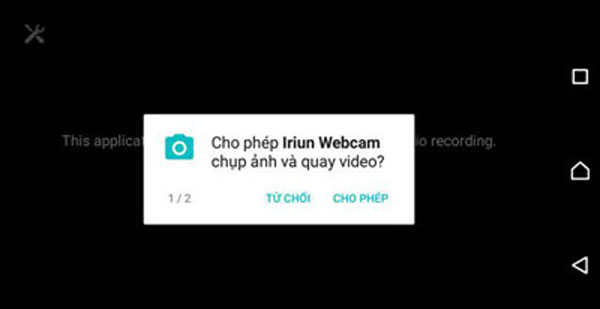 cấp quyền iruin webcam