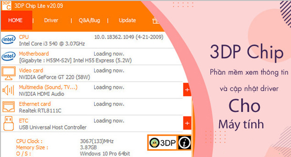 3DP Chip giao diện