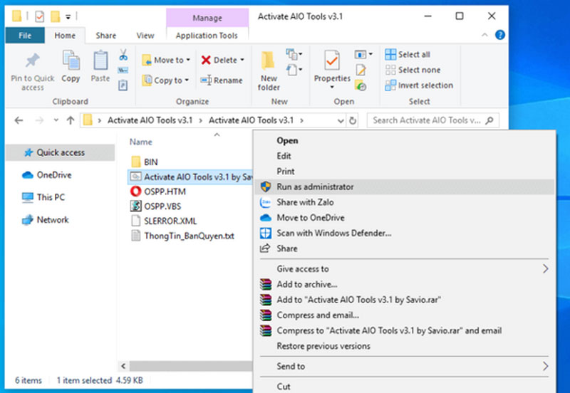 Cài đặt activate aio tools v3.1.3