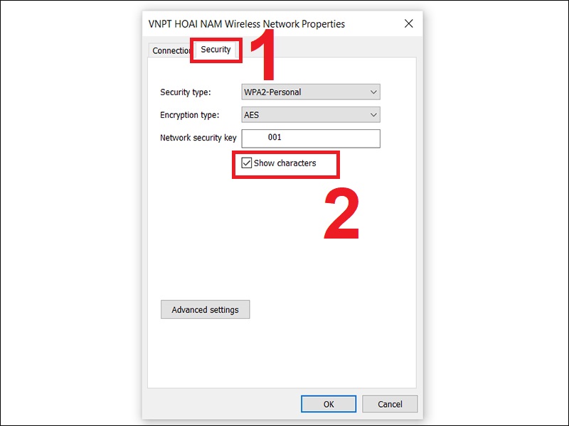 Cách 3: Xem mật khẩu Wifi trên qua hộp thoại RU