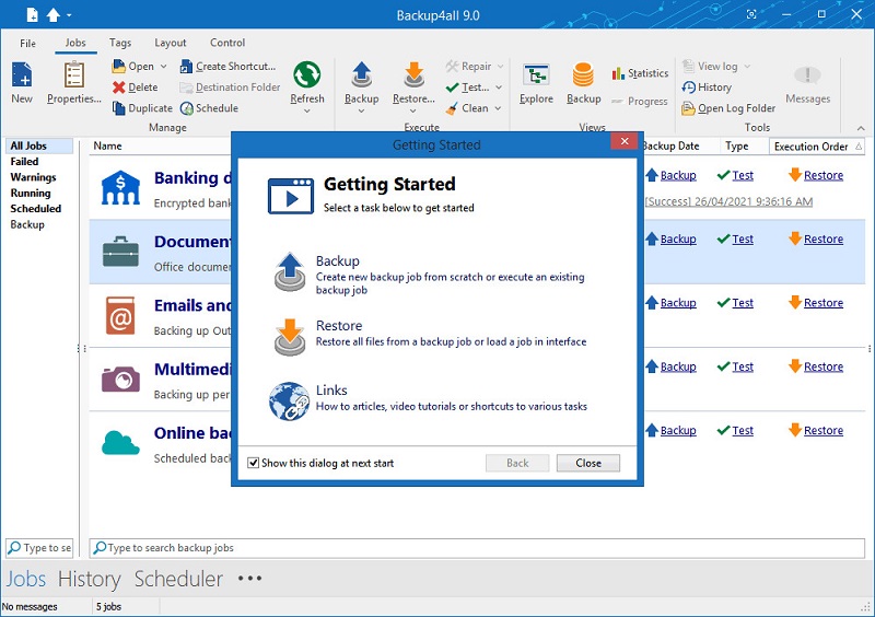 Giới thiệu về Backup4all