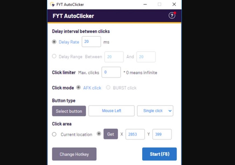 Cách sử dụng FYT Auto Clicker
