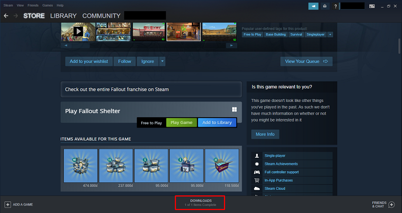Hướng dẫn cài đặt game Fallout Shelter
